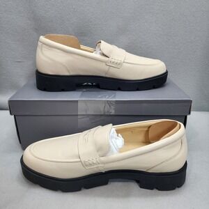 Abeo Beige Loafers with Dark Soles